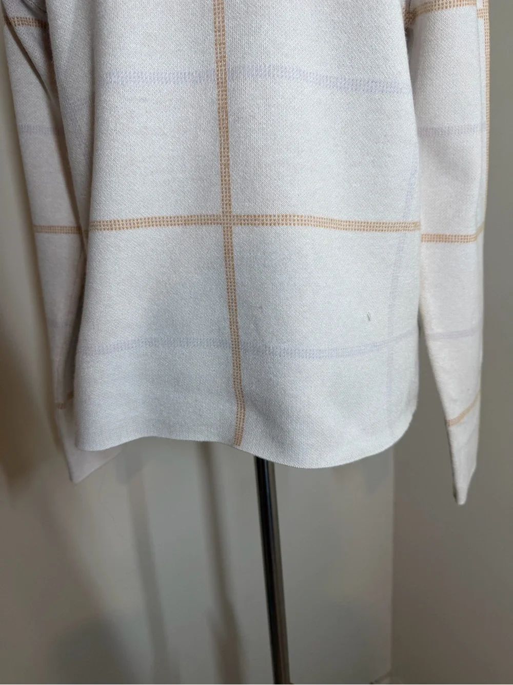 Anthropologie Women’s Lizzie Ivanna-SZ XS-Mock Neck Plaid Windowpane Sweater